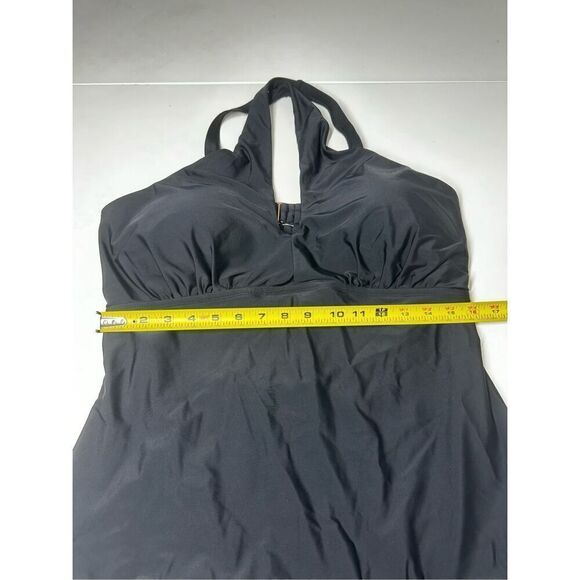 LYSA Kylie High Neck Plus Size One Piece Black Swimsuit Size 1X (18-20) - Picture 7 of 16